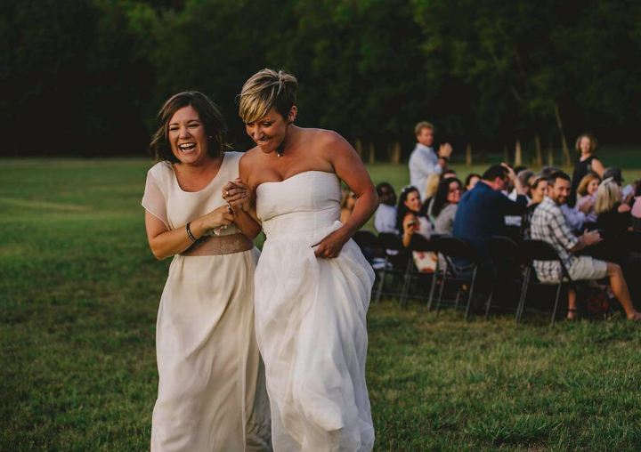 Kristen Hampton with her wife